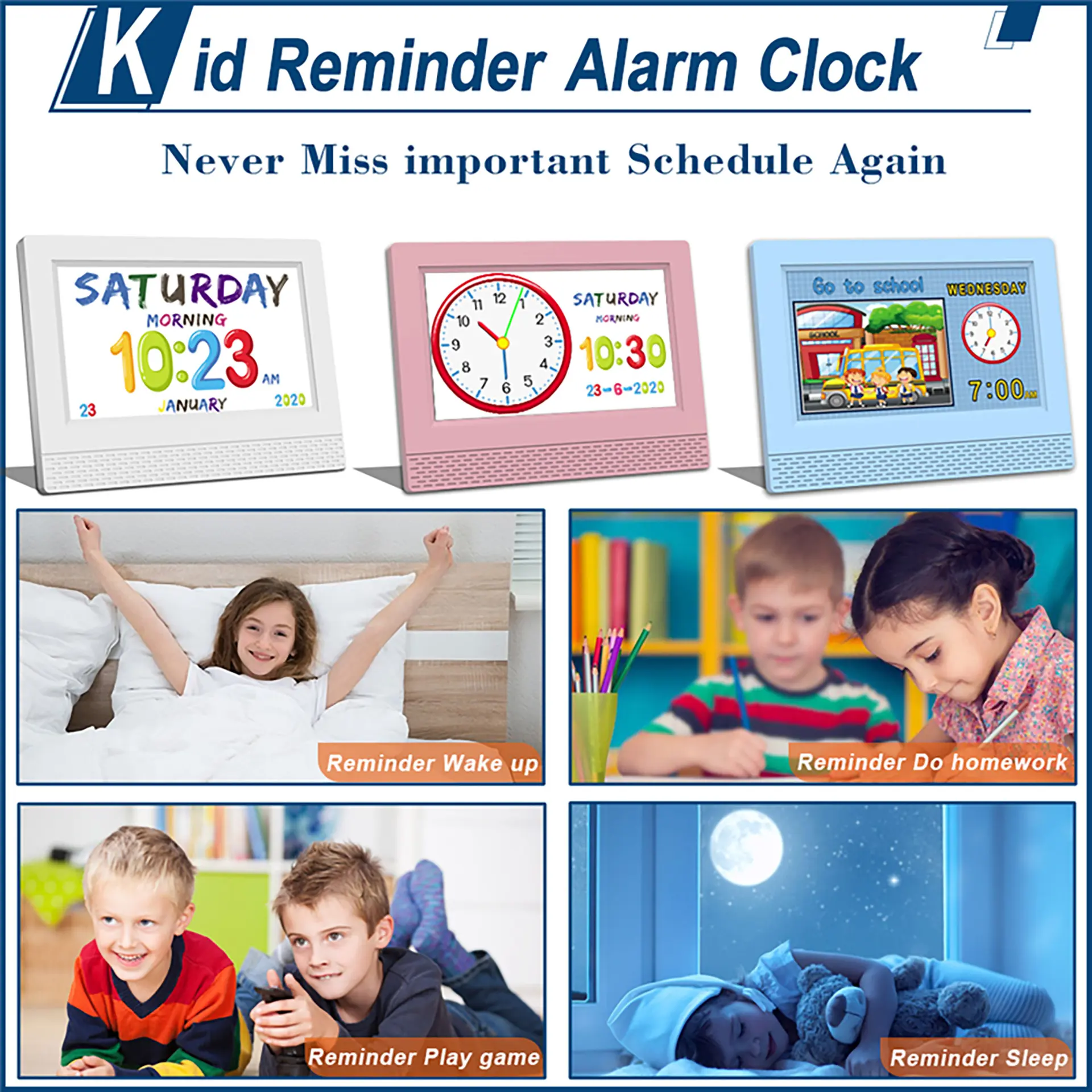 Kid digital alarm clock (4)