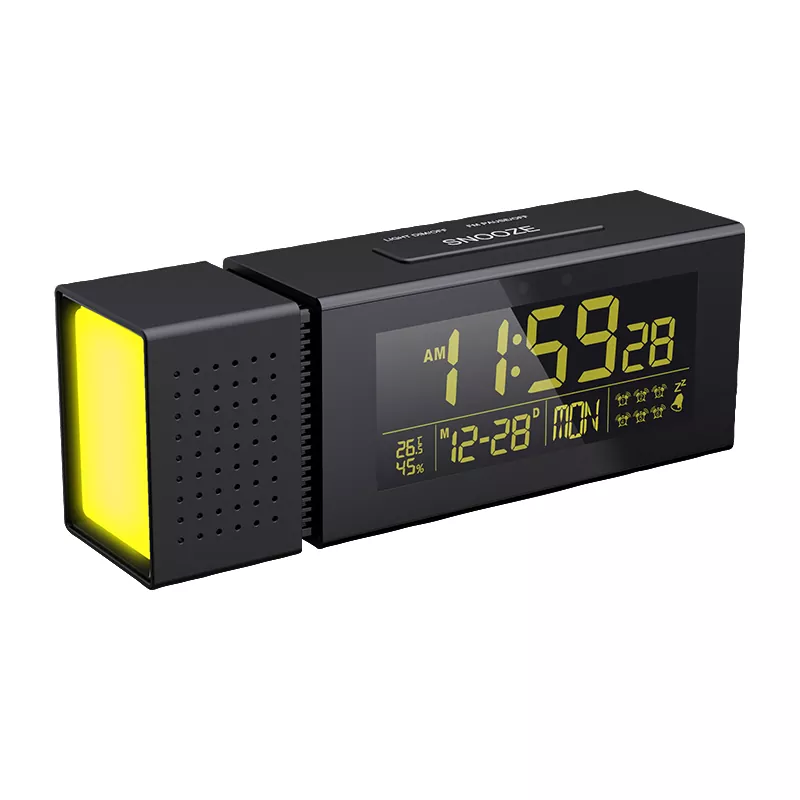 Color light alarm clock with 6 groups alarms and colored light reminder